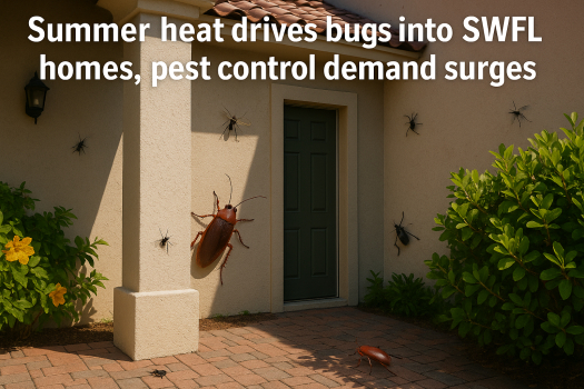 Summer heat drives bugs into SWFL homes, pest control demand surges
